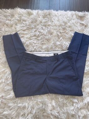H&M Men's Dark Blue Slim Dress Pants